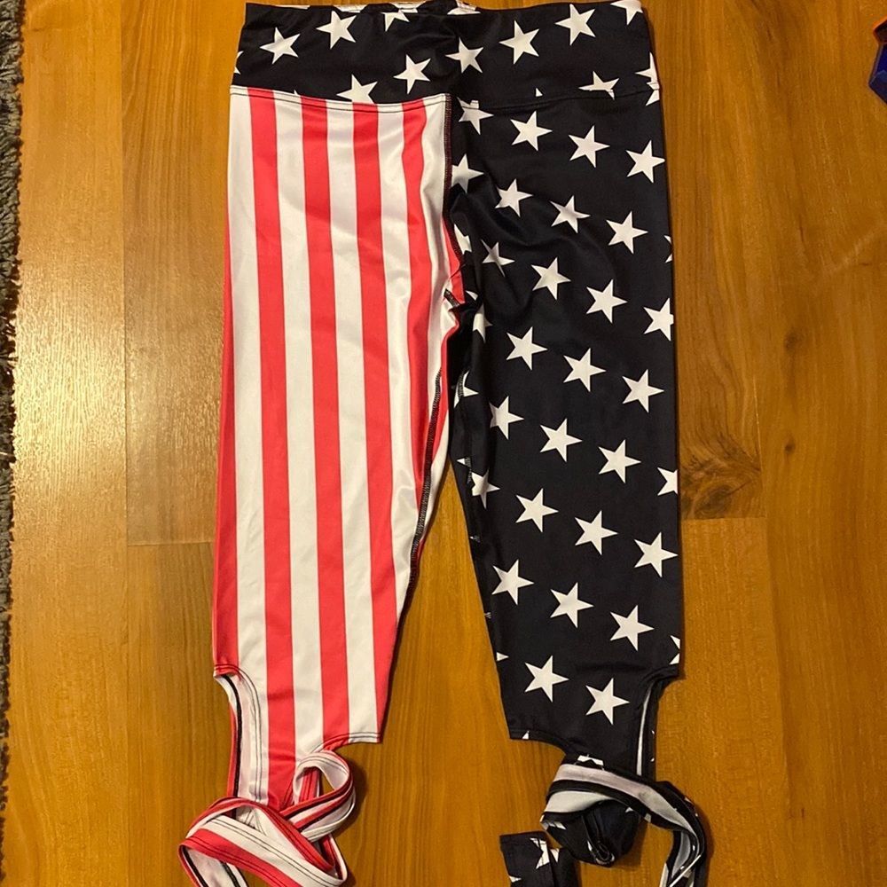 American Flag Ballerina Wrap Around Legs